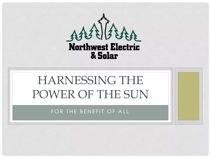 harnessing the power of the sun