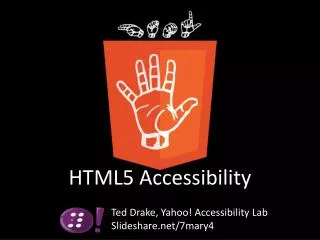 HTML5 Accessibility