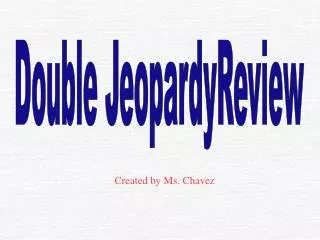 Double JeopardyReview