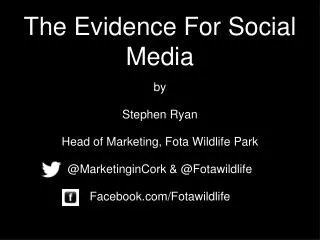 The Evidence For Social Media