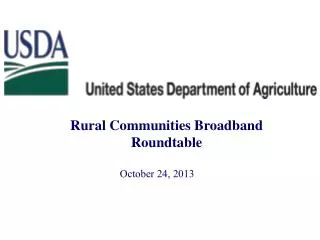 Rural Communities Broadband Roundtable