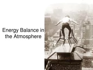 Energy Balance in the Atmosphere