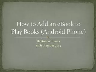 How to Add an eBook to Play Books (Android Phone)