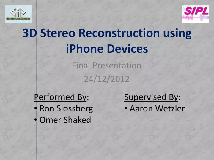3d stereo reconstruction using iphone devices