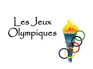 les jeux olympiques