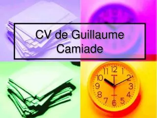 cv de guillaume camiade
