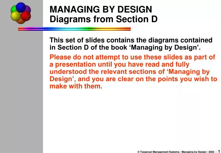 managing by design diagrams from section d