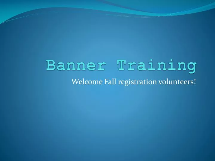 banner training