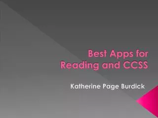 Best Apps for Reading and CCSS