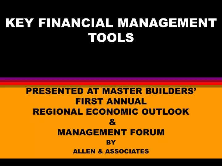 key financial management tools