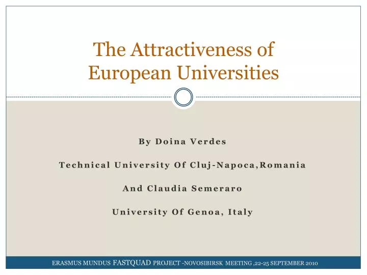 the attractiveness of european universities