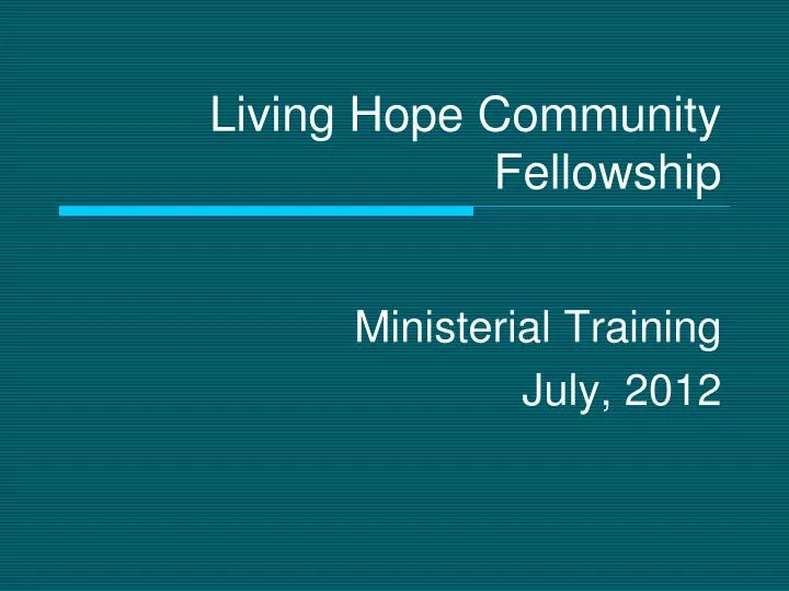 living hope community fellowship