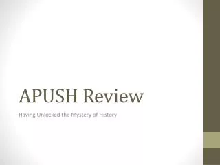 APUSH Review