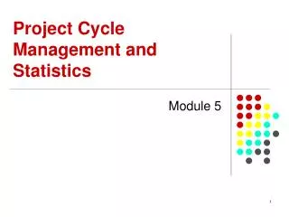 Project Cycle Management and Statistics
