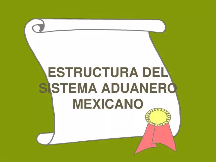estructura del sistema aduanero mexicano