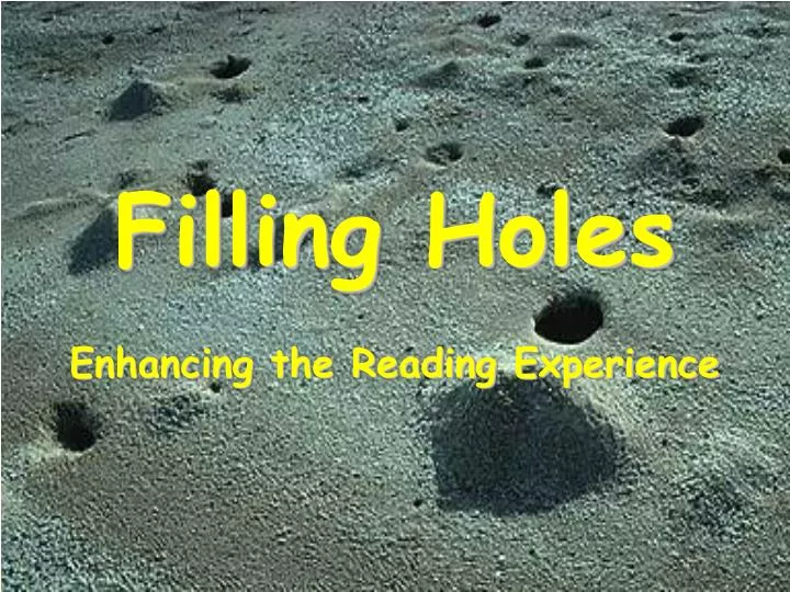 filling holes
