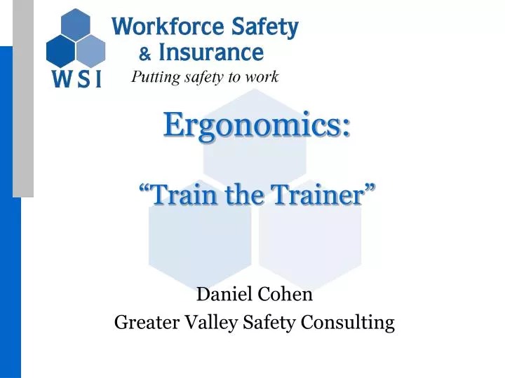 ergonomics train the trainer