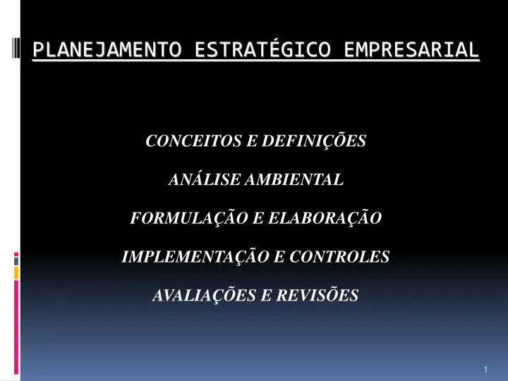 planejamento estrat gico empresarial