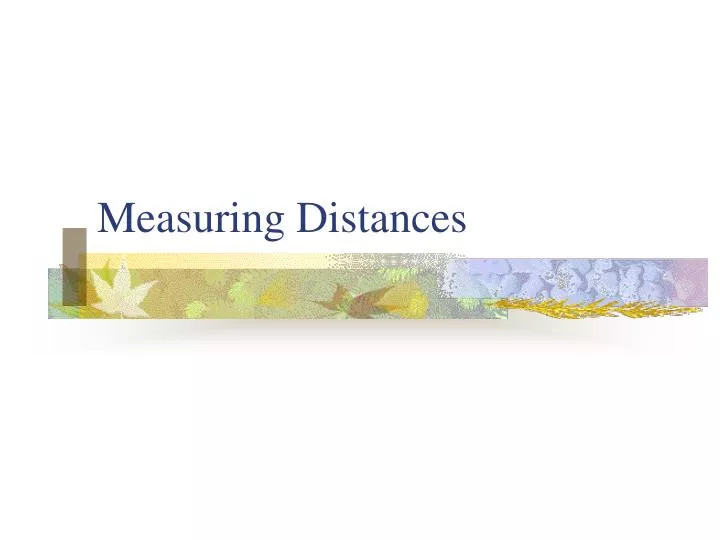 measuring distances