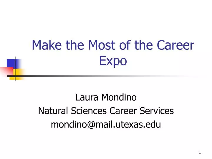 make the most of the career expo