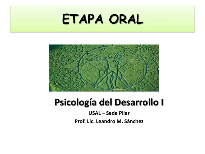 etapa oral