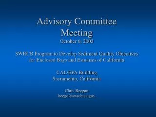 Meeting Agenda