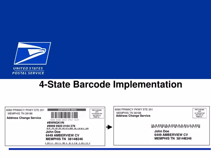 4 state barcode implementation
