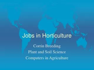 Jobs in Horticulture