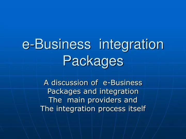 e business integration packages