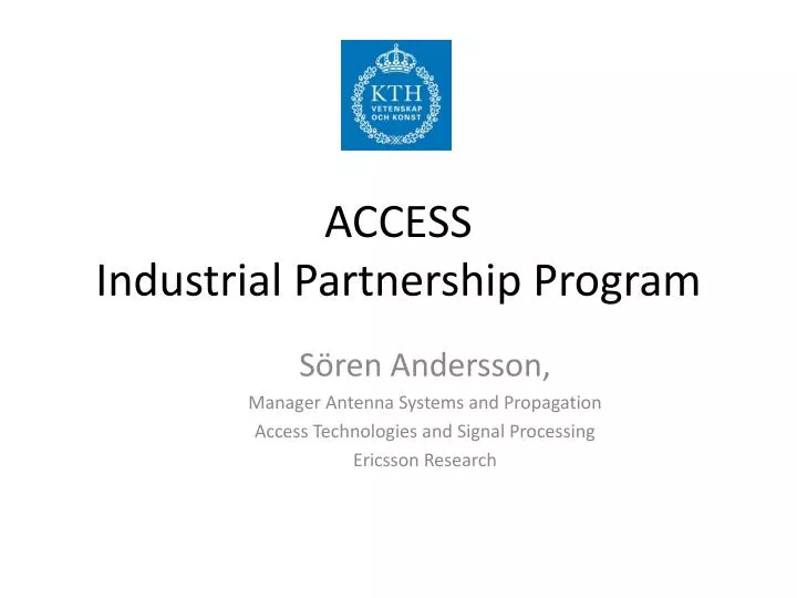 access industrial partnership program