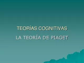 teor as cognitivas