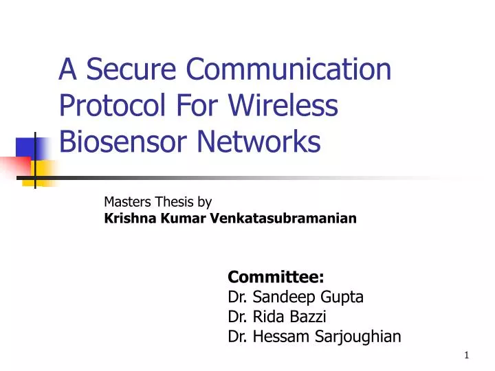 a secure communication protocol for wireless biosensor networks