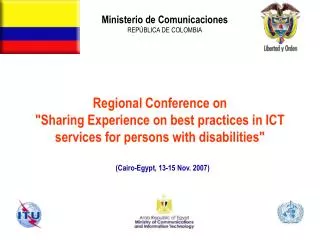 Regional Conference on &quot;Sharing Experience on best practices in ICT services for persons with disabilities&quot;