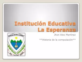 Institución Educativa La Esperanza