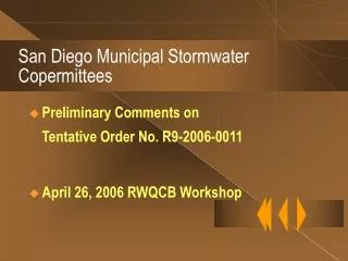 San Diego Municipal Stormwater Copermittees