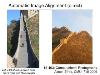 Automatic Image Alignment (direct)