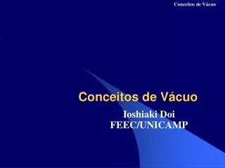 conceitos de v cuo