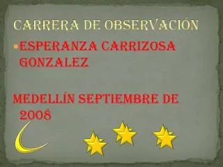 carrera de observaci n