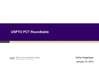 USPTO PCT Roundtable