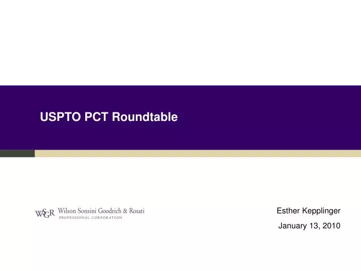 uspto pct roundtable