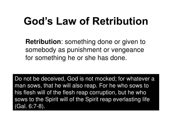 god s law of retribution