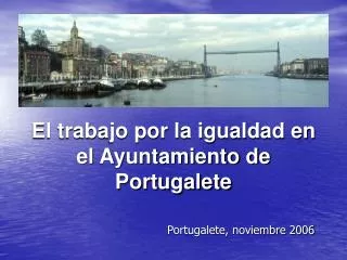 El trabajo por la igualdad en el Ayuntamiento de Portugalete