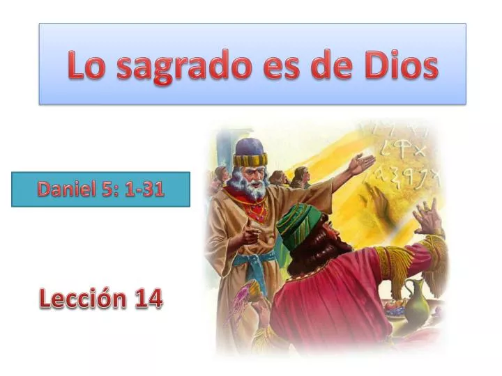 lo sagrado es de dios