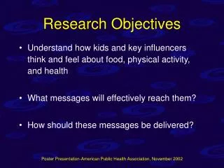 Research Objectives