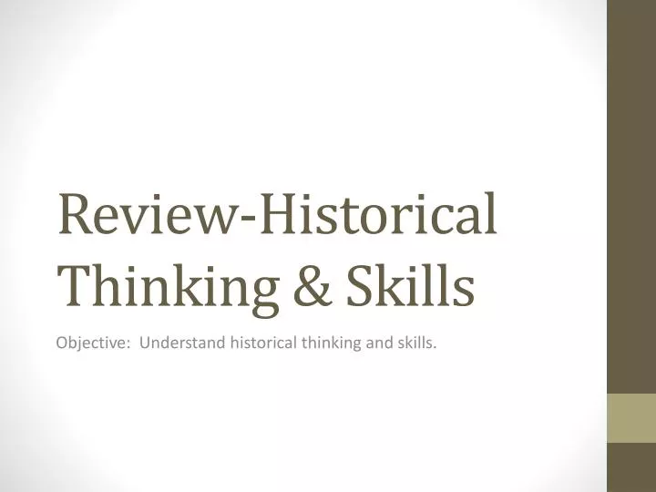 review historical thinking skills