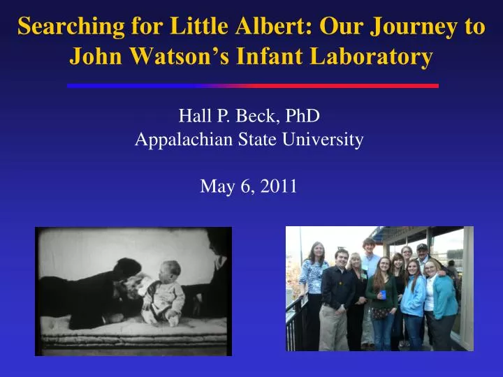 searching for little albert our journey to john watson s infant laboratory