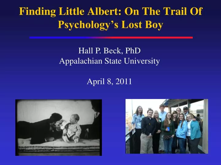 finding little albert on the trail of psychology s lost boy