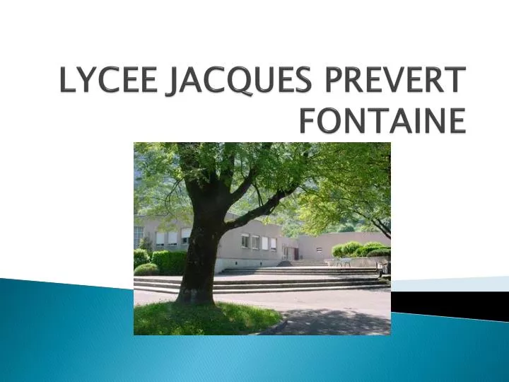 lycee jacques prevert fontaine