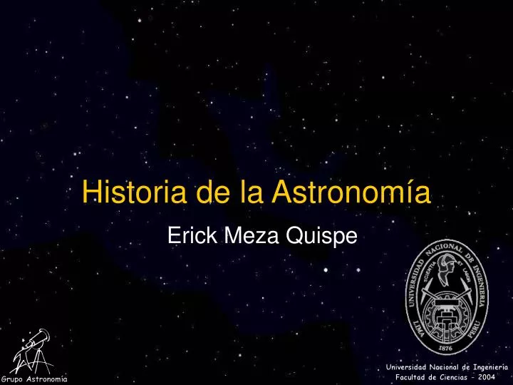 historia de la astronom a