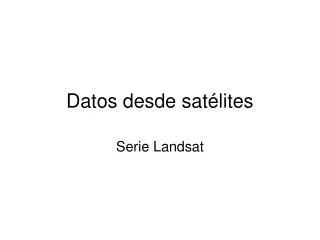 datos desde sat lites